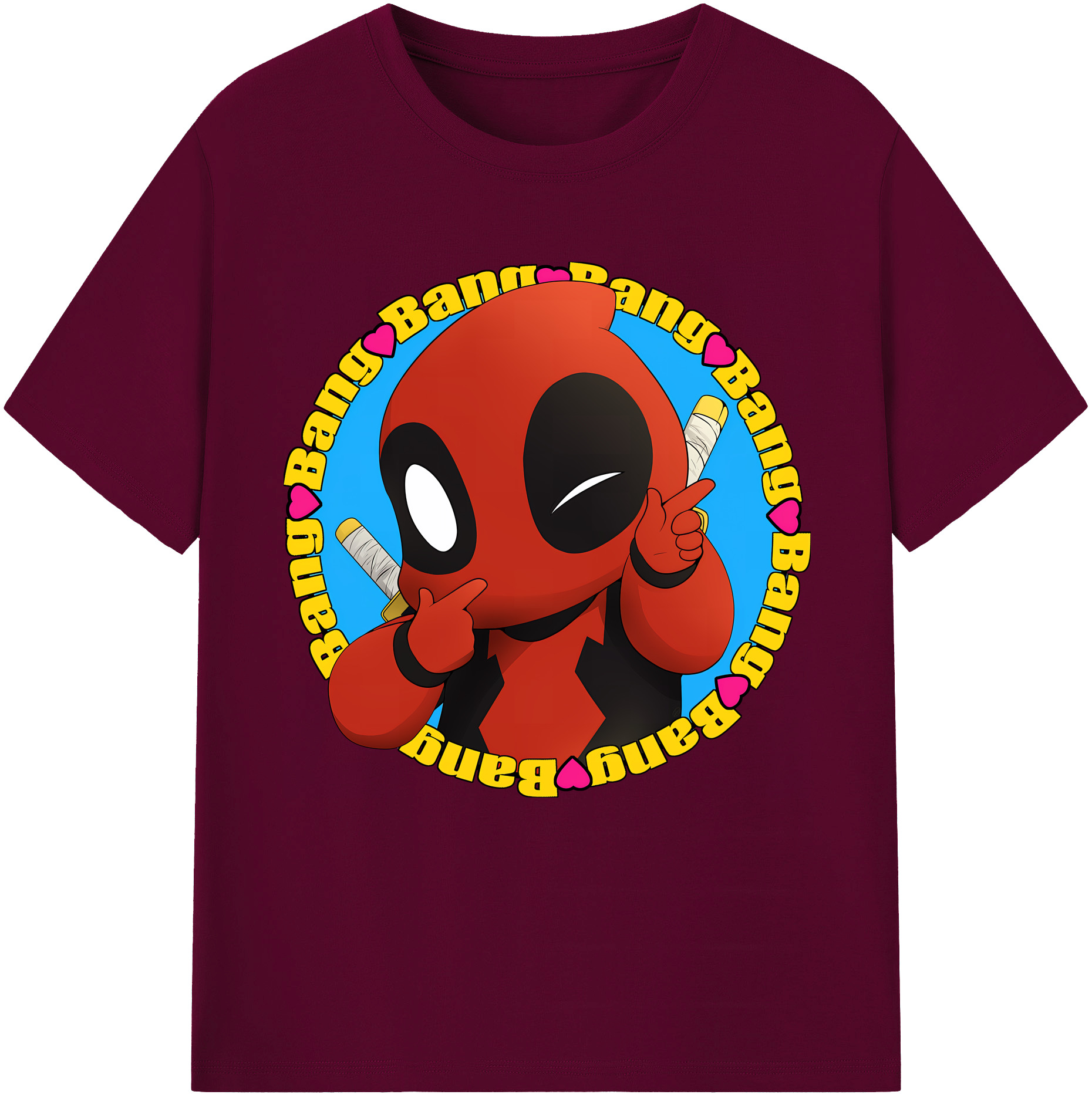 （画像用） Deadpool デッドプール レディースカジュアルプリントTシャツ（綿100％）